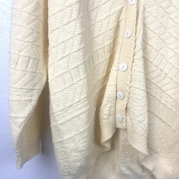 Vintage Cream Cardigan Sweater - Picture 5 of 5